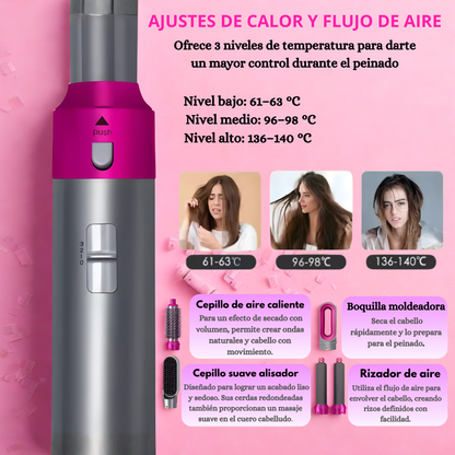 Cepillo Secador -            5 en 1